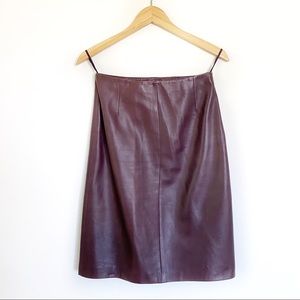 Vintage Prada 100% Genuine Leather Pencil Skirt 42